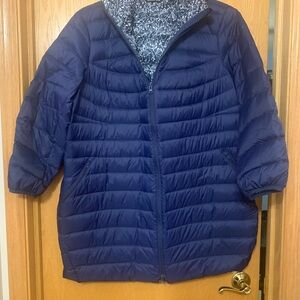 Lands' End Blue Puffer Jacket